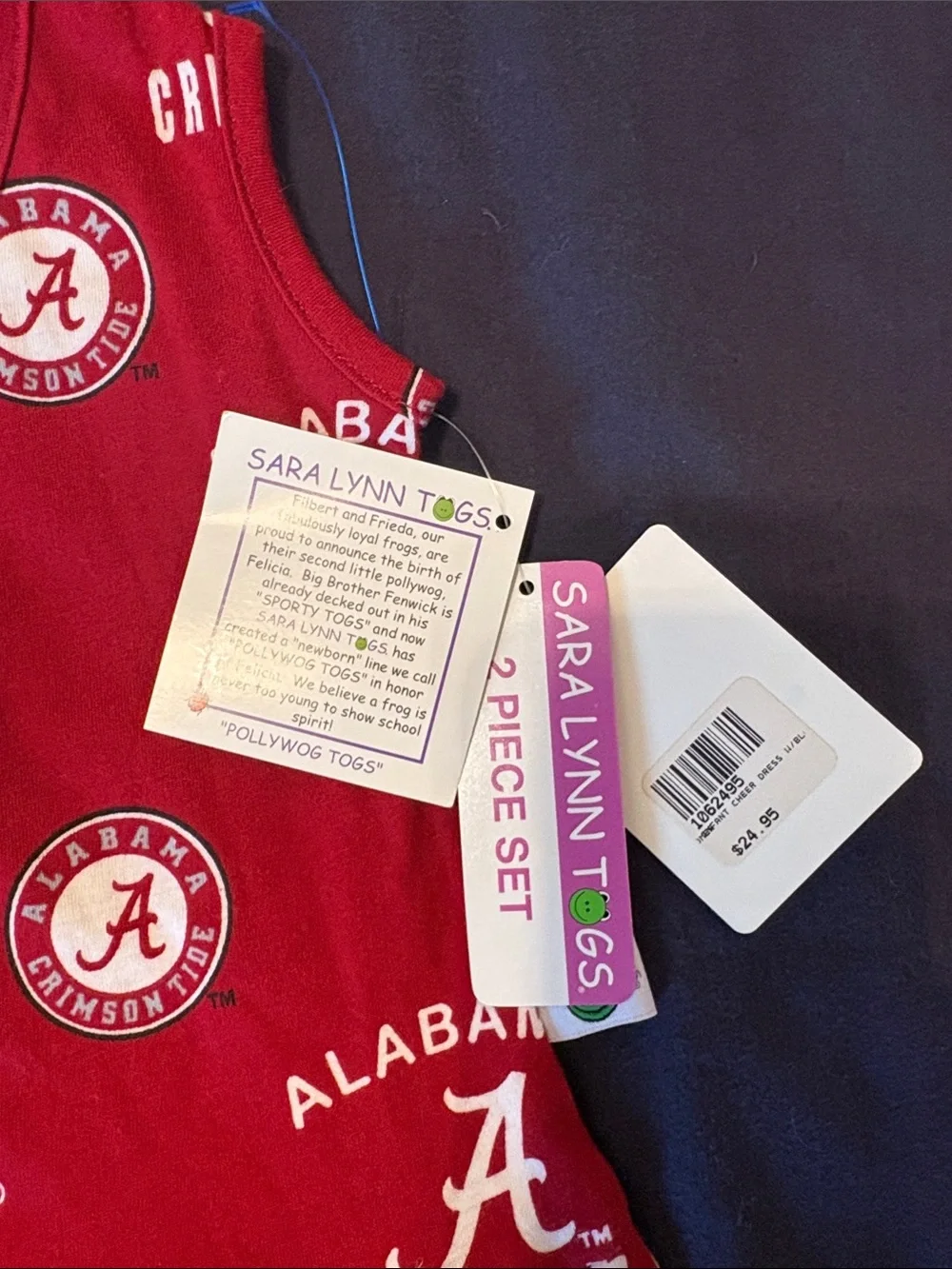 Alabama Crimson Tide Red Girls' Sleeveless Dress